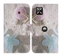 TienJueShi Estrella de mar Función de Soporte Funda Caso Carcasa Case Proteccion Cuero Cover Etui para Crosscall Core M6 5.99 Inch