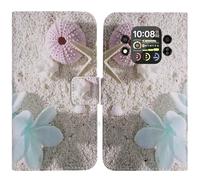 TienJueShi Estrella de mar Función de Soporte Funda Caso de Carcasa TPU Silicona Case Proteccion Cuero Cover Etui para Blackview Rock 1 6.56 Inch