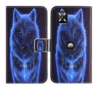 TienJueShi Lobo Función de Soporte Funda Caso Carcasa Case Proteccion Cuero Cover Etui para Crosscall Core M6 5.99 Inch