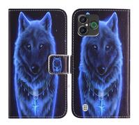 TienJueShi Lobo Función de Soporte Funda Caso Carcasa Case Proteccion Cuero Cover Etui para Doro Aurora A30 A31 6.1 Inch