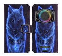 TienJueShi Lobo Función de Soporte Funda Caso de Carcasa TPU Silicona Case para Ulefone Armor 21 6.58 Inch Proteccion Cuero Cover Etui