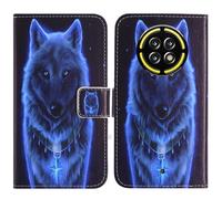 TienJueShi Lobo Función de Soporte Funda Caso de Carcasa TPU Silicona Case Proteccion Cuero Cover Etui para Cubot Kingkong Ace 5 6.745 Inch
