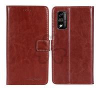TienJueShi Marron Retro Premium Función de Soporte Funda Caso Teléfono Case para SPC Smart Ultimate 6.1 Inch Carcasa Proteccion Cuero Cover Etui