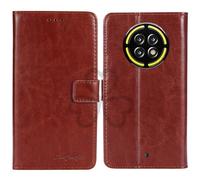 TienJueShi Marron Retro Premium Función de Soporte TPU Silicona Funda Caso Teléfono Case Carcasa Proteccion Cuero Cover Etui ParaNothing Phone 3 6.67 Inch