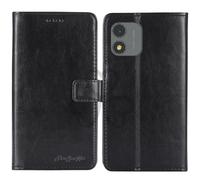 TienJueShi Negro Retro Premium Función de Soporte Funda Caso Teléfono Case para SPC Zeus 4G 5.5 Inch Carcasa Proteccion Cuero Cover Etui