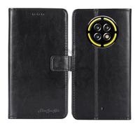 TienJueShi Negro Retro Premium Función de Soporte TPU Silicona Funda Caso Teléfono Case Carcasa Proteccion Cuero Cover Etui ParaNothing Phone 3 6.67 Inch