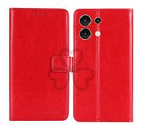 TienJueShi Rojo Retro Premium Función de Soporte TPU Silicona Funda Caso Teléfono Case Carcasa Proteccion Cuero Cover Etui ParaUmidigi G100X 6.9 Inch