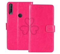 TienJueShi Rosa Retro Premium Función de Soporte Funda Caso Teléfono Case para Alcatel 1SE 2020 6.22 Inch Carcasa Proteccion Cuero TPU Silicona Cover Etui