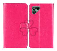 TienJueShi Rosa Retro Premium Función de Soporte TPU Silicona Funda Caso Teléfono Case para Fairphone 4 6.3 Inch Carcasa Proteccion Cuero Cover Etui
