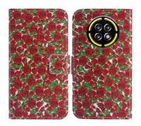 TienJueShi Rose Flower Función de Soporte Funda Caso de Carcasa TPU Silicona Case Proteccion Cuero Cover Etui para Cubot Kingkong Ace 5 6.745 Inch