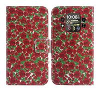 TienJueShi Rose Flower Función de Soporte Funda Caso de Carcasa TPU Silicona Case Proteccion Cuero Cover Etui para Blackview Rock 1 6.56 Inch