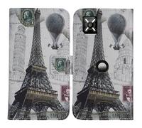TienJueShi Torre Función de Soporte Funda Caso Carcasa Case Proteccion Cuero Cover Etui para Crosscall Core M6 5.99 Inch