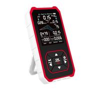 TIEOAXFT Analizador de Aire Interior 10 en 1 con Soporte Prueba en Tiempo Real CO2 CO PM2.5 PM1.0 PM10 TVOC HCHO Temperatura Humedad 2025 Nuevo (White Red)