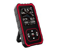 TIEOAXFT Analizador de Aire Interior 10 en 1 con Soporte Prueba en Tiempo Real CO2 CO PM2.5 PM1.0 PM10 TVOC HCHO Temperatura Humedad 2025 Nuevo (Black Red)
