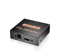 TIEOAXFT Divisor Compatible 1x4 Full HD 4K, Divisor de vídeo 1 Entrada y 4 Salidas, Adaptador Amplificador for HDTV DVD(1x2 USB Cable)