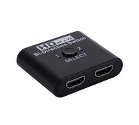 TIEOAXFT Divisor de conmutación Compatible con 4K 60, selector bidireccional, convertidor vídeo 2x1, Divisor for PC, portátil, Monitor y proyector