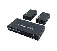 TIEOAXFT Extensor Divisor 1x7 de 60 m, Extensor UTP 1x2 Cat5e Cat6 1080P RJ45, transmisor y Receptor(One TX and Two RX)