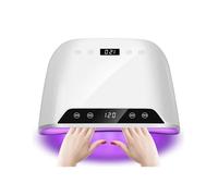 TIEOAXFT Lámpara de Secado de uñas de 72 LED for Esmalte de Gel con 4 configuraciones de Temporizador, Pantalla HD, Sensor automático, máquina de Secado de uñas Profesional