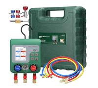 TIEOAXFT Manómetro de vacío for refrigerante de Aire Acondicionado, fluoruro, manómetro Digital for colector, reparación de refrigerante de automóviles, medidores de vacío(Set B)