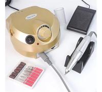 TIEOAXFT Taladro eléctrico for uñas de 35000 RPM, máquina manicura Profesional, lijadora con Brocas, Kit limas portátil for salón(White,European regulations)