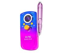TIEOAXFT Taladro eléctrico Recargable for uñas, Juego de Taladro quitaesmalte con conexión USB, lijadora de manicura, Lima de Poco Ruido(Blue)
