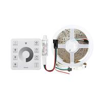 TIEOAXFT Tira de luces LED con flujo agua corriente 10m DC24V WS2811 SMD2835 120LEDs/m juego lámpara lineal Flexible direccionable píxeles carrera caballos(6000K Cool White,10m Strip Control)