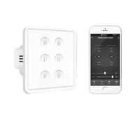 TIEOAXFT Tuya Smart Life WiFi Doble Cortina Interruptor Ciego for persiana Enrollable Motor eléctrico hogar Alexa Echo Control de Voz DIY