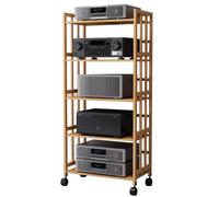 Tier Freestanding Media Stand for Living Room Modern Audio Video Shelving with Open Electronics Equipment Shelf TV Accessories CD Record Player Gabinete