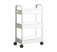 Tier Rolling Cart, Multi-Tier Storage, Storage Trolley Cart, Lide out Rolling Utility Cart Shelf Rack Wheels, Multi-Purpose Shelving Organizer for Kitchen, Bedroom, Bathroom, Laundry Room