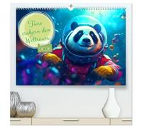Tiere erobern den Weltraum (hochwertiger Premium Wandkalender 2026 DIN A2 quer), Kunstdruck in Hochglanz: Tierische Weltraumabenteuer: Tiere entdecken den Kosmos
