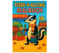 Tiere im Alltag Malbuch: 50 lustige Ausmalbilder tierischer Alltagsszenen - Für Kinder und Erwachsene zum Ausmalen und Schmunzeln