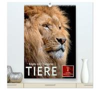 Tiere - Köpfe mit Charakter (hochwertiger Premium Wandkalender 2026 DIN A2 hoch), Kunstdruck in Hochglanz: Auch Tiere haben eine eigene Persönlichkeit ... ängstlich oder auch draufgängerisch.