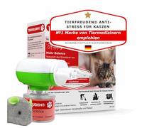 TIERFREUDEN® Science de Alemania | Gato antiestrés | Evaporador para enchufe y botella de recarga de 48 ml | Incluye ratón de juego con hierba gatera