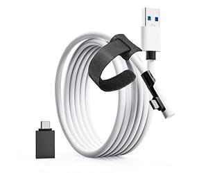 Tiergrade Cable de enlace 3M compatible con Quest2 / Pico 4, transferencia de datos de PC de alta velocidad con 5 Gbps, USB3.2 gen1 a USB C Accesorios de cable para auriculares VR y PC para juegos