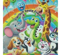 Tierisch beste Freunde - Mein Freundebuch für Kindergarten & Schule: Freundebuch mit süßen Tiermotiven, liebevollen Illustrationen, kunterbunten Fragen & viel Platz zum Eintragen und Malen