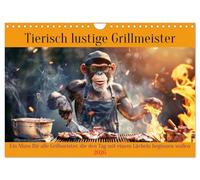 Tierisch lustige Grillmeister (Wandkalender 2026 DIN A4 quer), CALVENDO Monatskalender: Ein Muss für alle Grillmeister, die den Tag mit einem Lächeln beginnen wollen