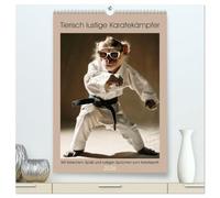 Tierisch lustige Karatekämpfer (hochwertiger Premium Wandkalender 2026 DIN A2 hoch), Kunstdruck in Hochglanz: Mit tierischem Spaß und lustigen Sprüchen zum Karateprofi