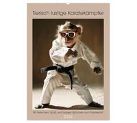 Tierisch lustige Karatekämpfer (Wandkalender 2026 DIN A2 hoch), CALVENDO Monatskalender: Mit tierischem Spaß und lustigen Sprüchen zum Karateprofi