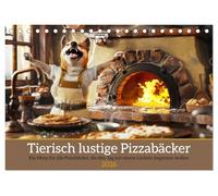 Tierisch lustige Pizzabäcker (Tischkalender 2026 DIN A5 quer), CALVENDO Monatskalender: Ein Muss für alle Pizzabäcker, die den Tag mit einem Lächeln beginnen wollen