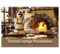 Tierisch lustige Pizzabäcker (Wandkalender 2026 DIN A3 quer), CALVENDO Monatskalender: Ein Muss für alle Pizzabäcker, die den Tag mit einem Lächeln beginnen wollen