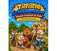 Tierische Schulabenteuer, Mitmach-Comicbuch für Kinder: Fülle die Sprechblasen und erfinde deine eigenen Comic-Geschichten! Ideal für Kinder, die ... Freude daran haben, selbst kreativ zu werden.