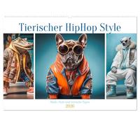 Tierischer HipHop Style (Wandkalender 2026 DIN A2 quer), CALVENDO Monatskalender: Wie wäre es wenn Tiere Musik auflegen würden. Verschieden Arten von ... Zoo oder auf Festivals für Stimmung sorgen.