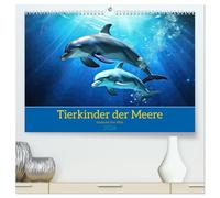 Tierkinder der Meere - entdecke ihre Welt (hochwertiger Premium Wandkalender 2026 DIN A2 quer), Kunstdruck in Hochglanz: Kleine Helden der Ozeane