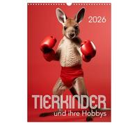 Tierkinder und ihre Hobbys (Wandkalender 2026 DIN A3 hoch), CALVENDO Monatskalender: 12 Monate, 12 Tierkinder, 12 Hobbys.