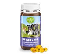 Tierlieb - Cápsulas de aceite de linaza Omega-3-6-9 para perros (180 cápsulas)