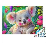 Tierna Koala Bosque 1000 Piezas Rompecabezas de Papel Adultos Entrenamiento Cerebral Puzzle Koala Bosque Regalo Social 52x38cm/1000pcs