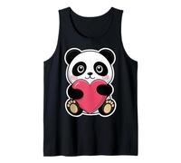 Tierno Panda con Corazón - Arte Animal Kawaii Camiseta sin Mangas