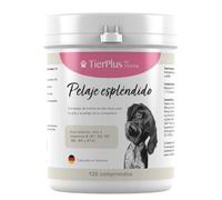 TierPlus Pelaje Radiante, Complejo de biotina de Alta dosis para Perros, contra la caída del Pelo, el picor y la Piel Seca - para un Pelaje Brillante y una Piel Sana, 120 tabletas