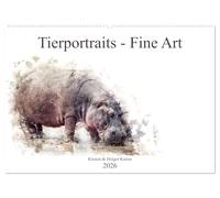 Tierportraits - Fine Art (Wandkalender 2026 DIN A2 quer), CALVENDO Monatskalender: Zwölf ausgesuchte Fine Art Tierportraits in einem Kalender ... von den Fotografen Holger und Kirsten Karius.