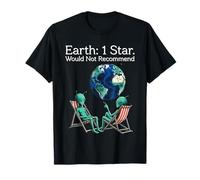 Tierra 1 Estrella no recomendaría Humor Extraterrestre Divertido Camiseta